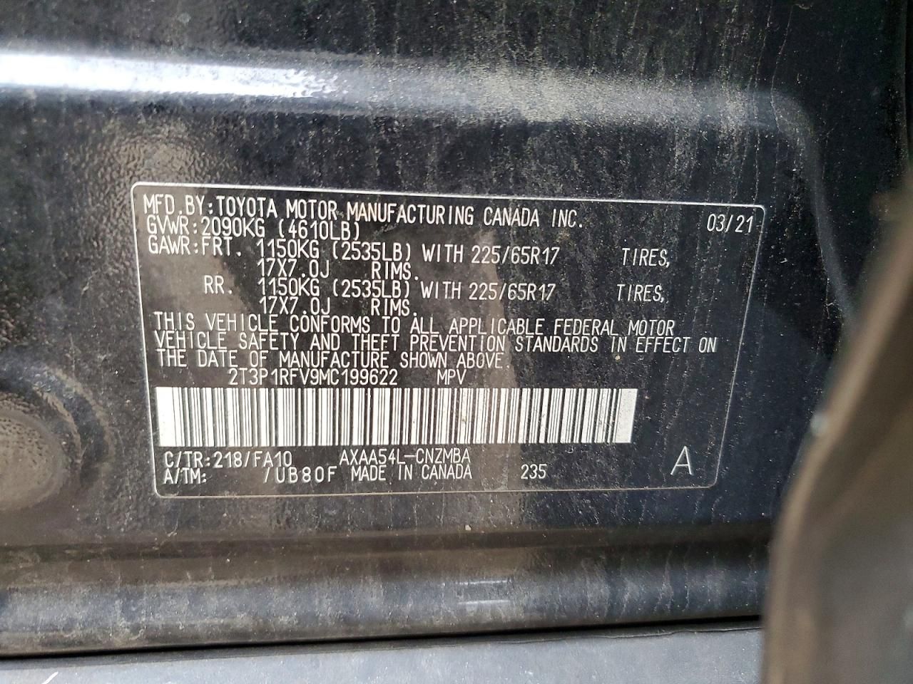 2021 Toyota Rav4 xle