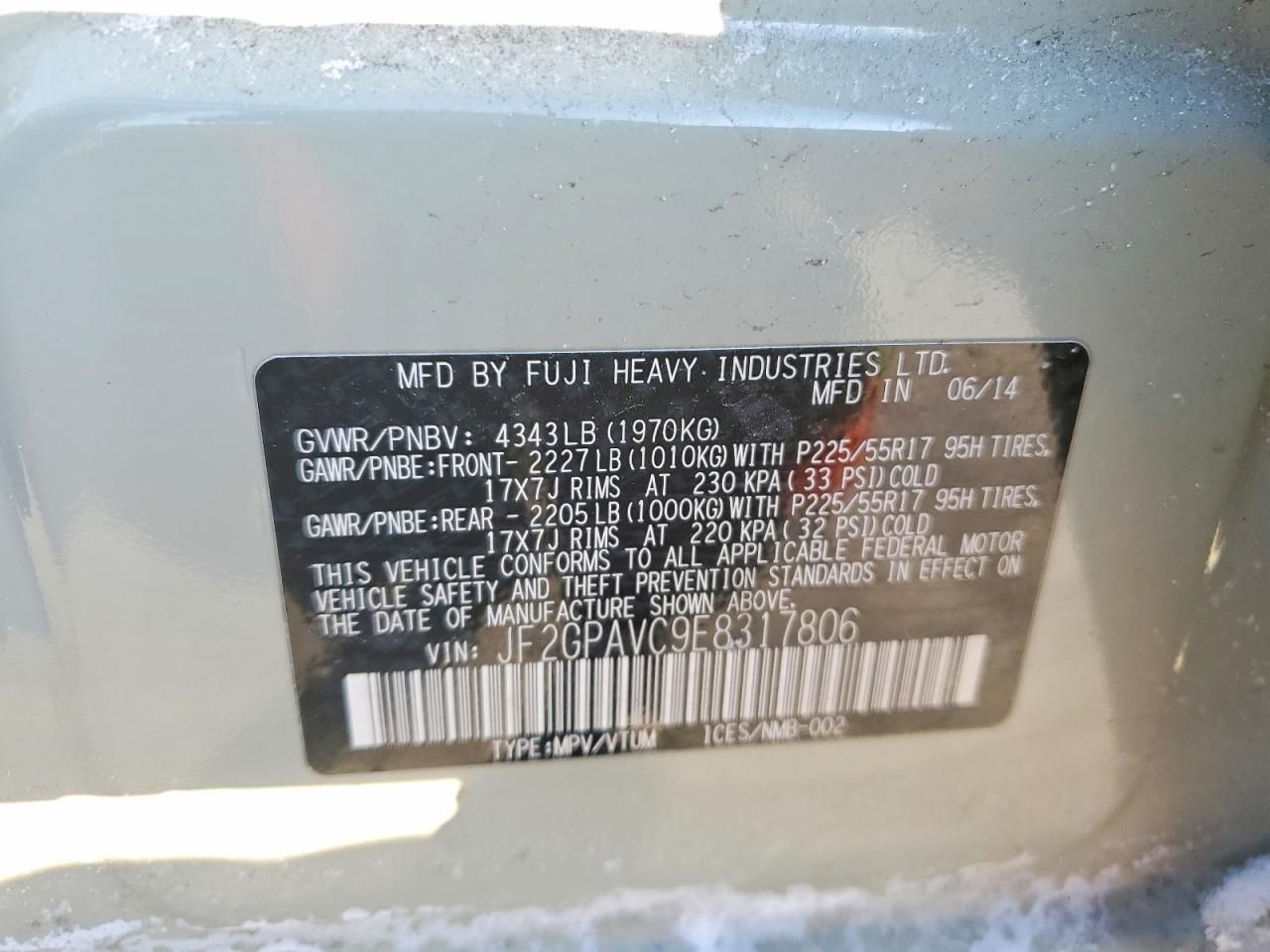 2014 Subaru Xv Crosstrek 2.0 Premium