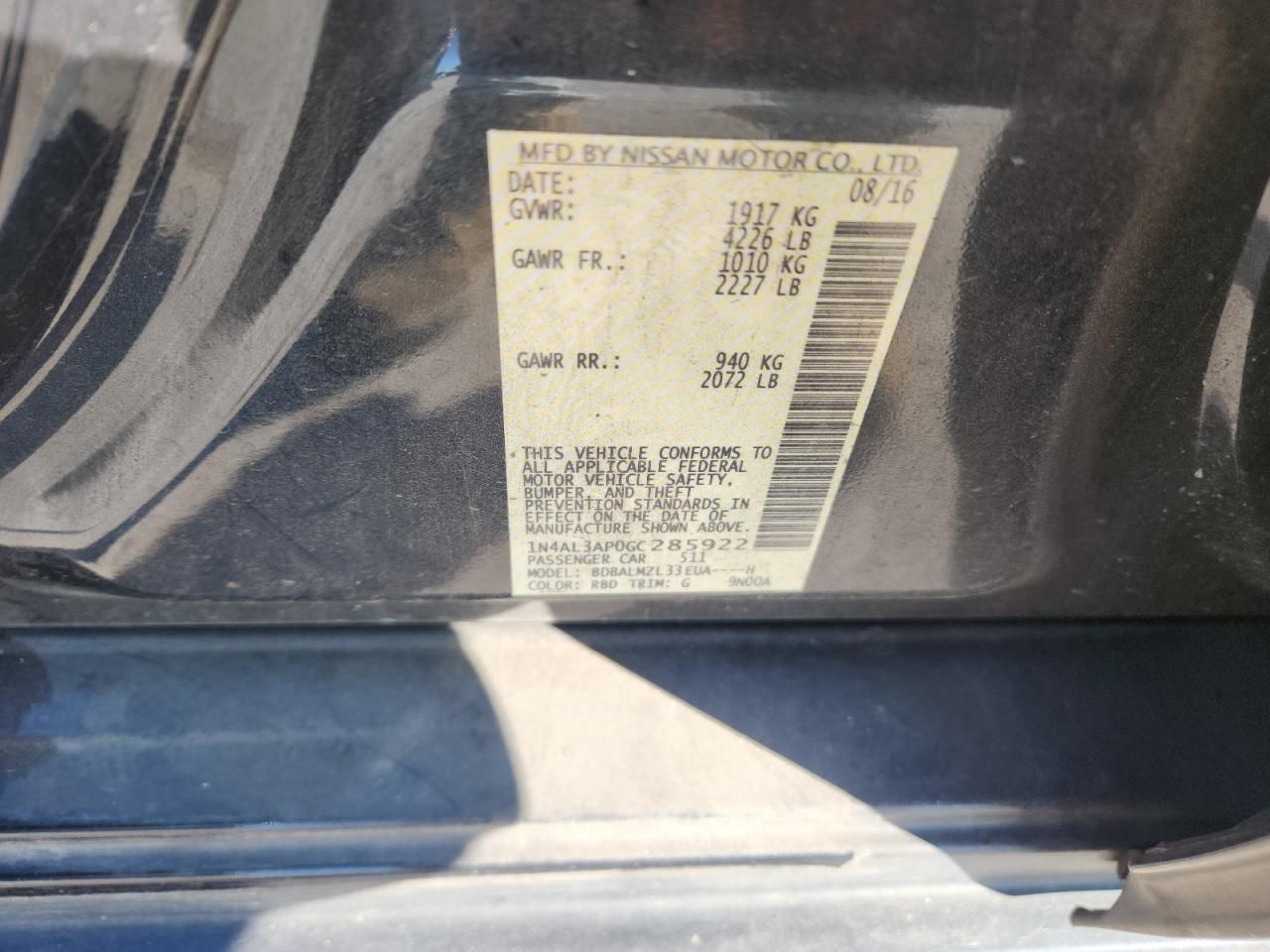 2016 Nissan Altima 2.5