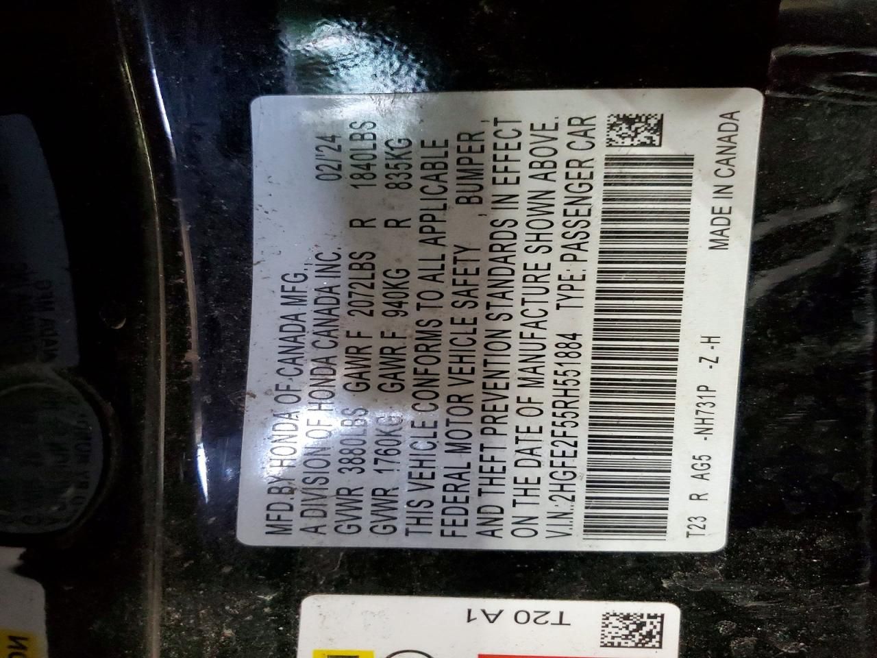 2024 Honda Civic Sport