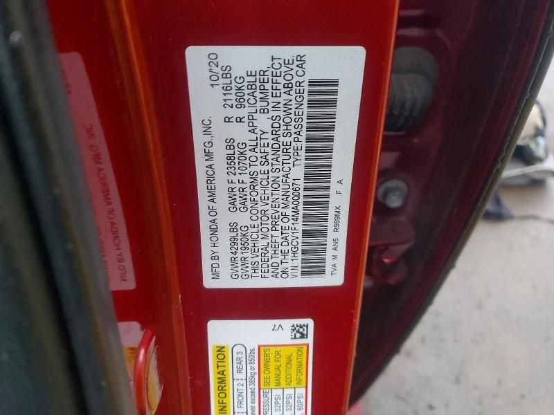 2021 Honda Accord lx