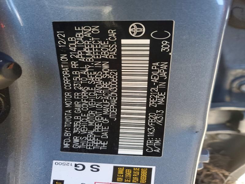 2022 Toyota Corolla le