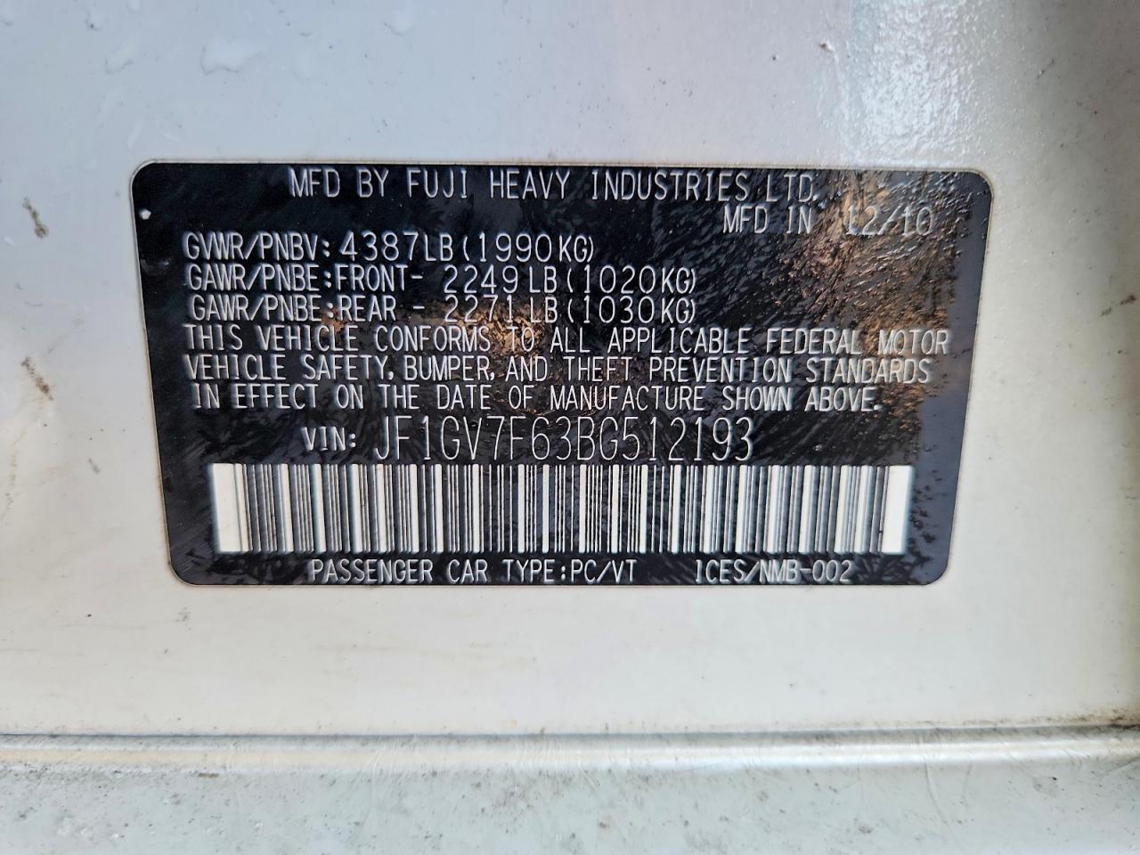 2011 Subaru Impreza wrx