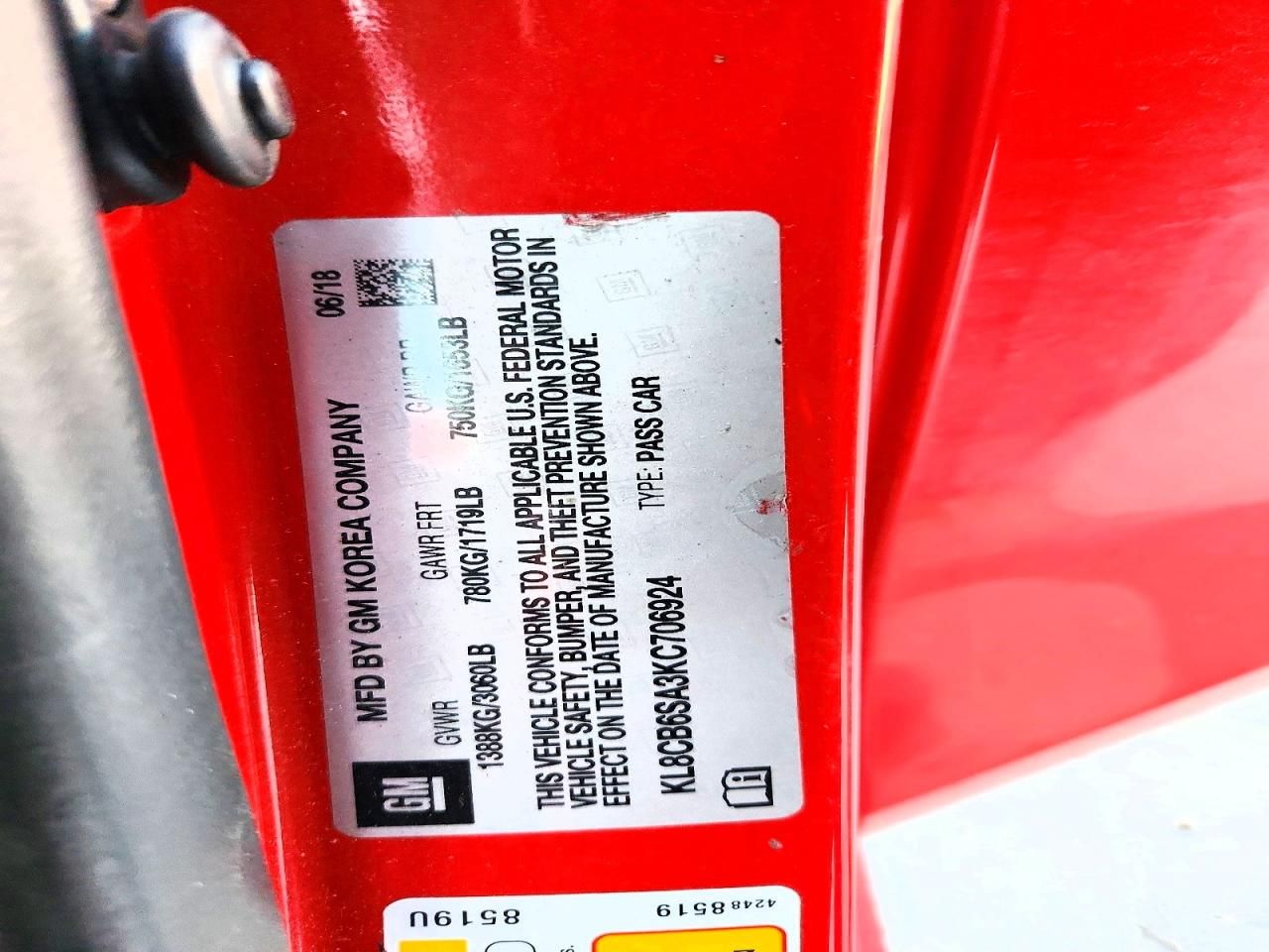 2019 Chevrolet Spark ls