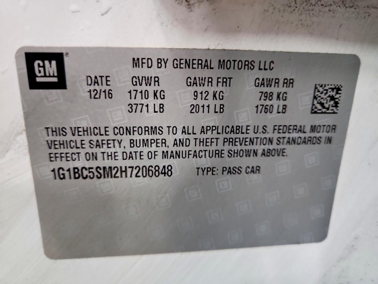 2017 Chevrolet Cruze ls