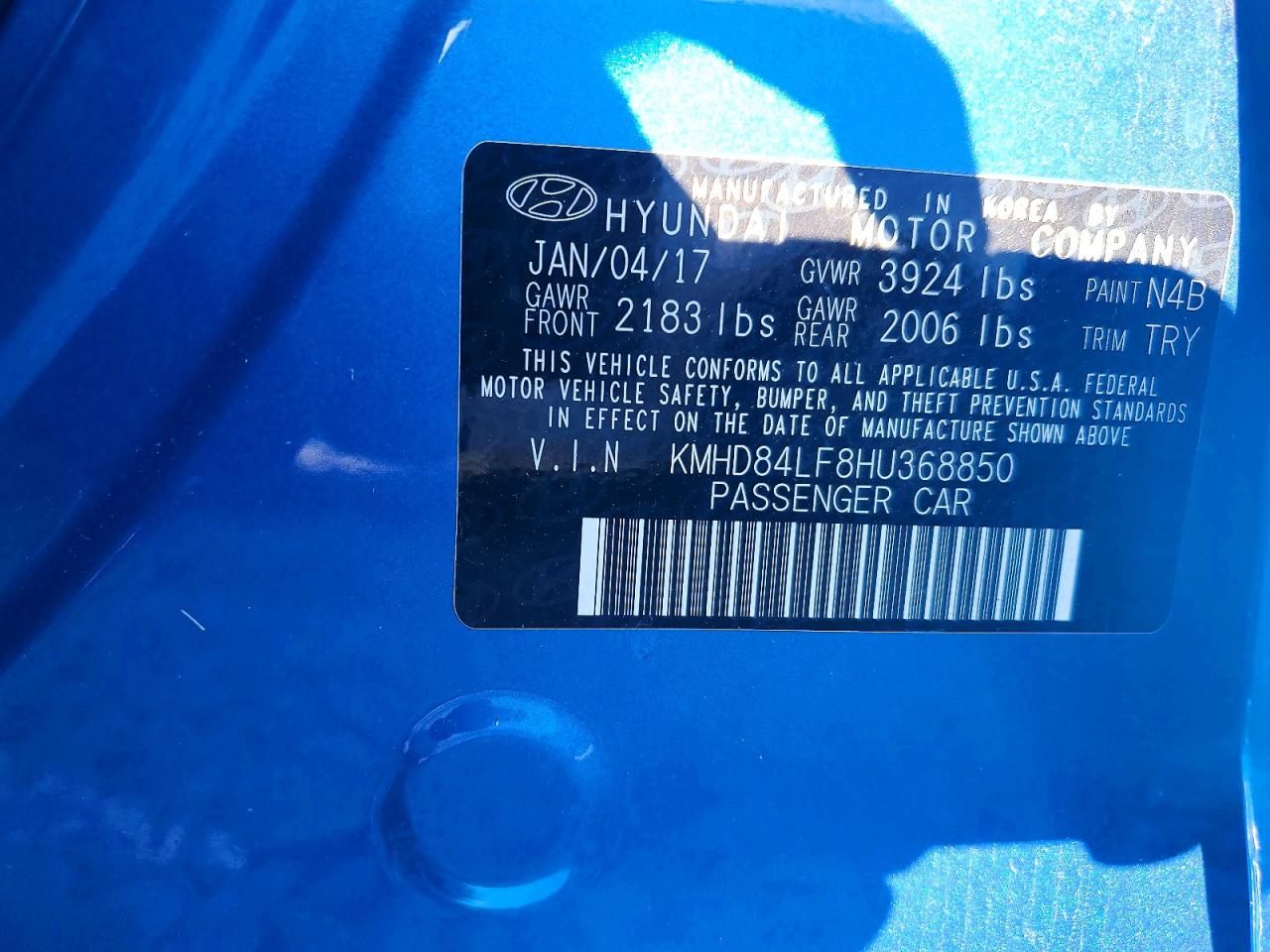 2017 Hyundai Elantra se