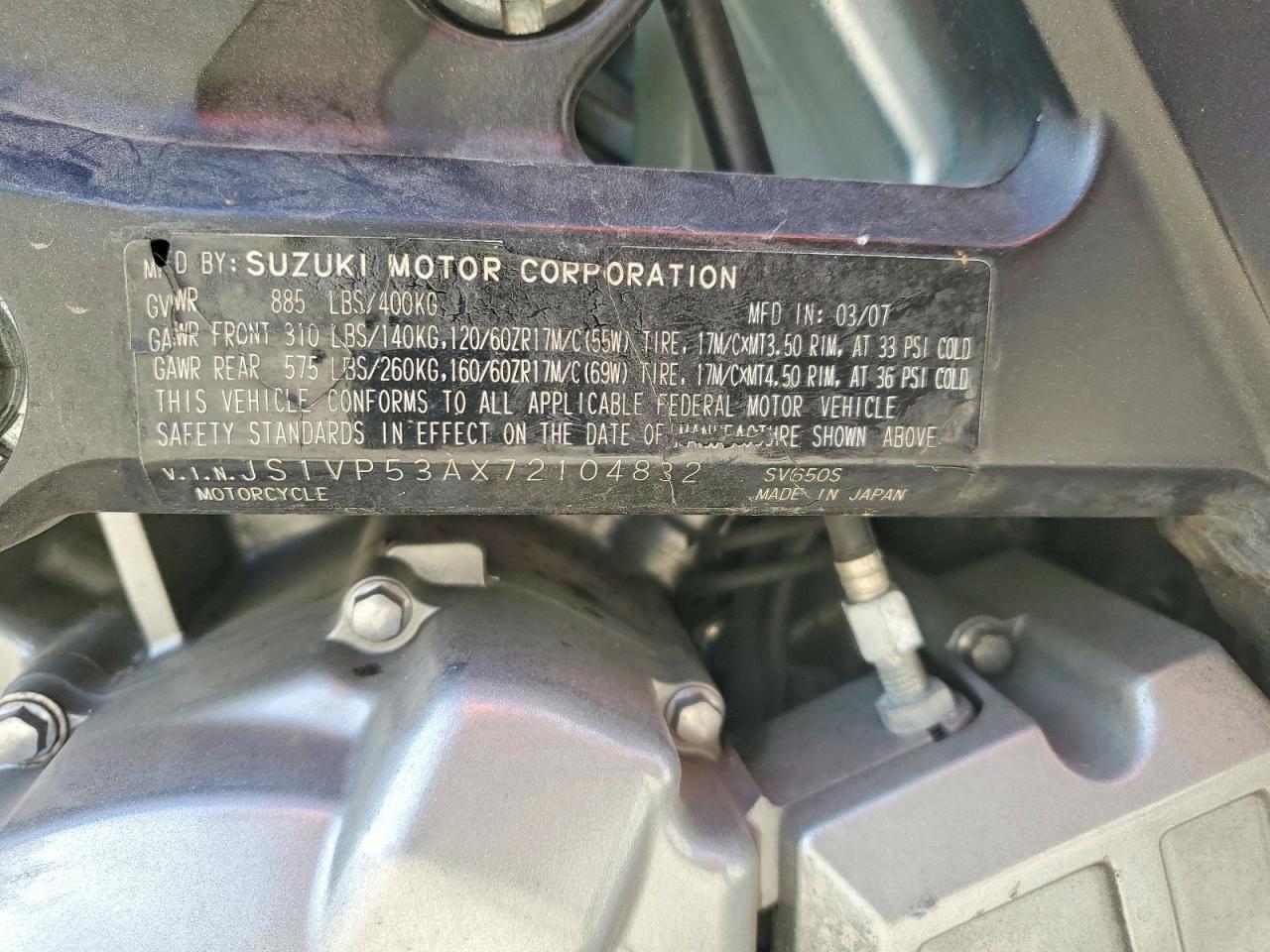 2007 Suzuki SV650