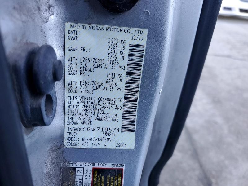 2016 Nissan Frontier SV