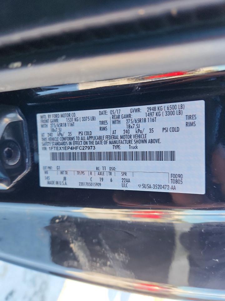2017 Ford F150 Super cab