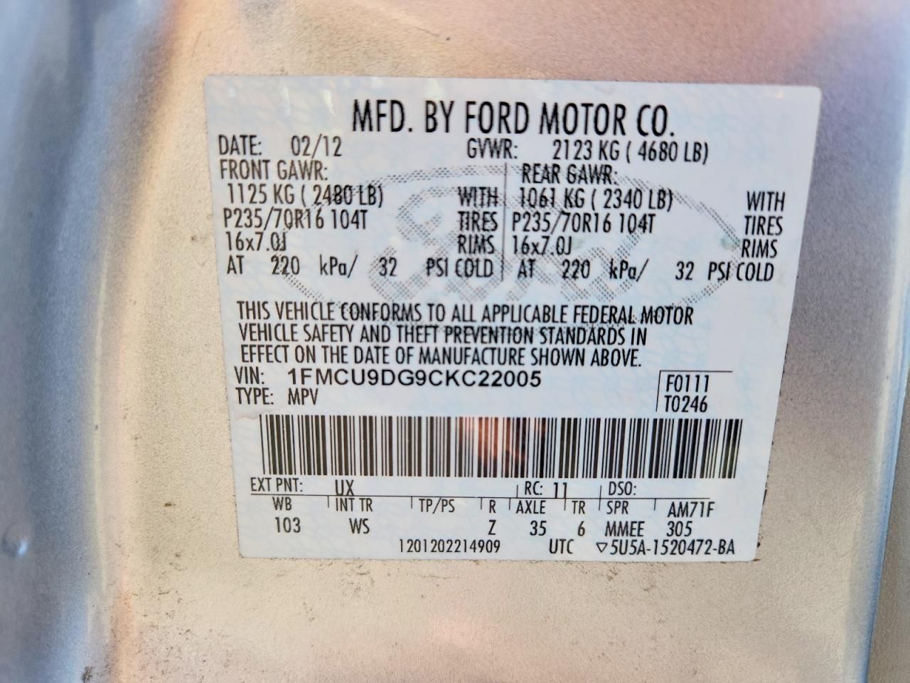 2012 Ford Escape xlt