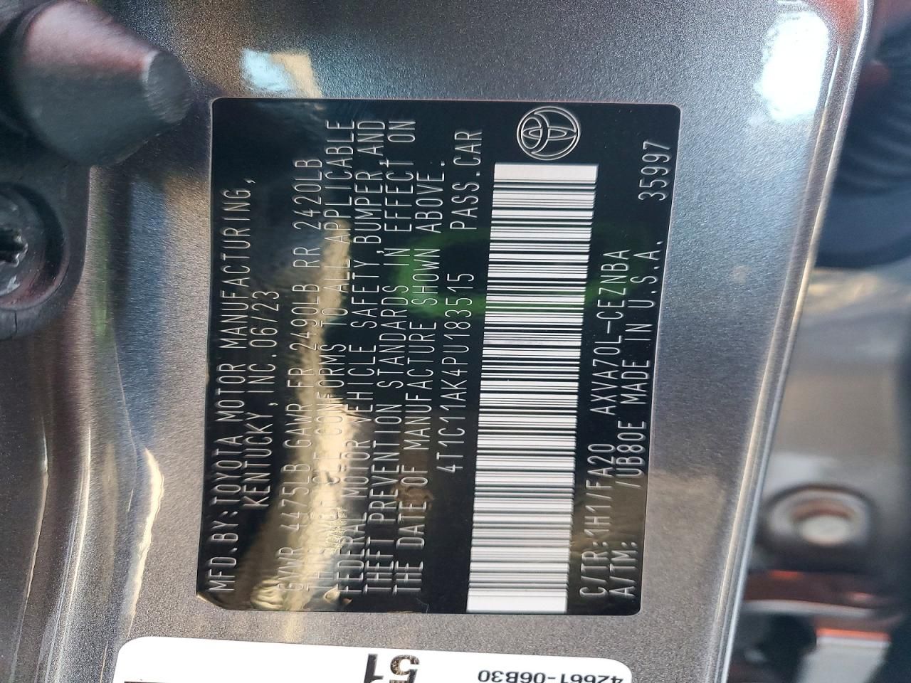 2023 Toyota Camry le