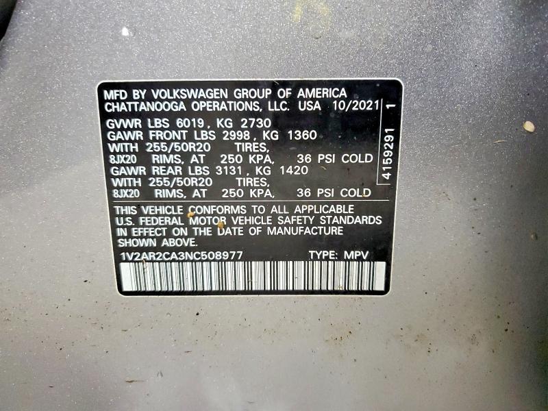 2022 Volkswagen Atlas sel R-line