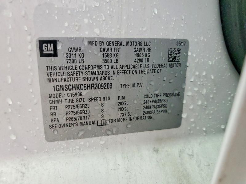 2017 Chevrolet Suburban C1500 lt