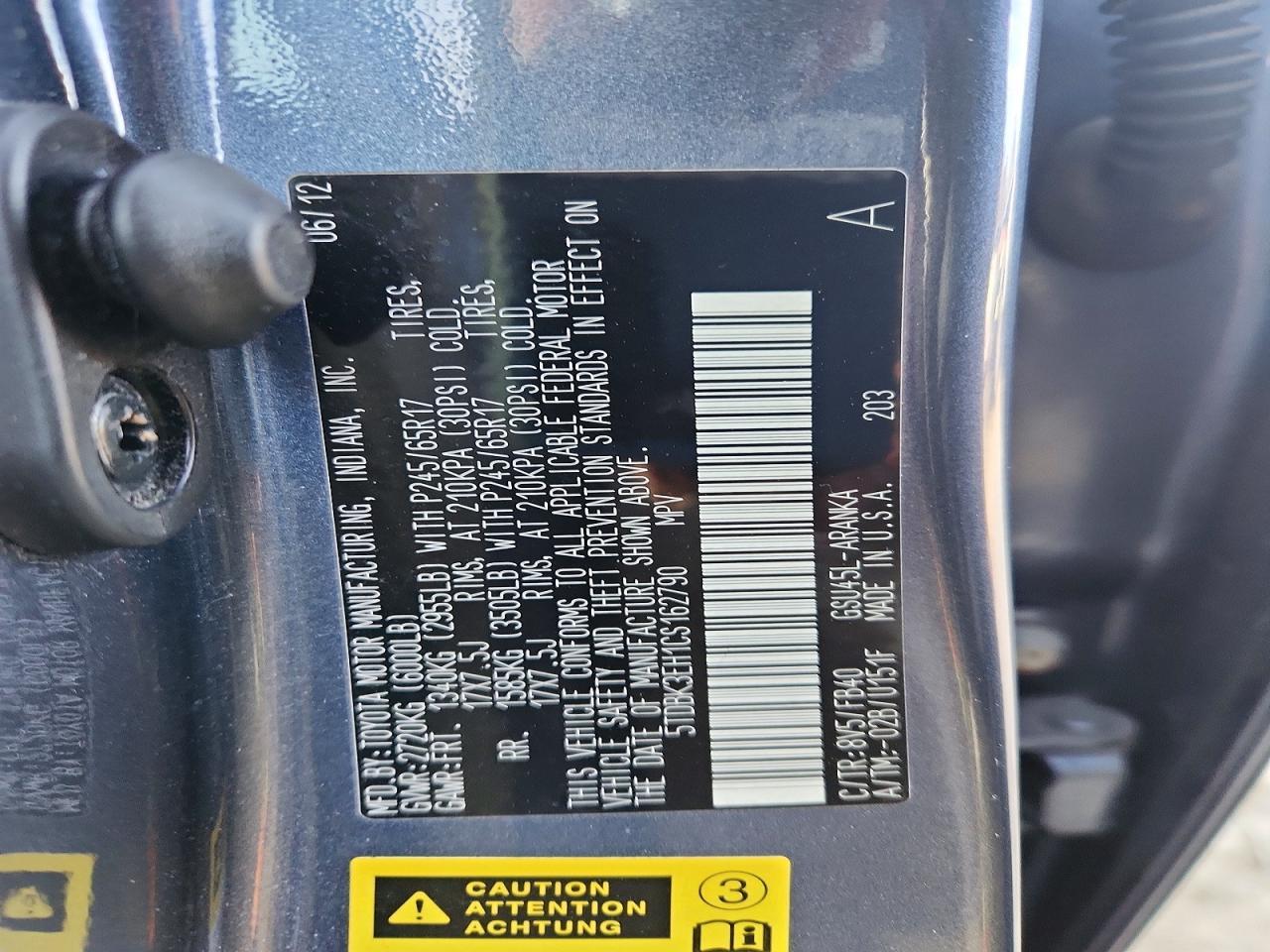 2012 Toyota Highlander Base