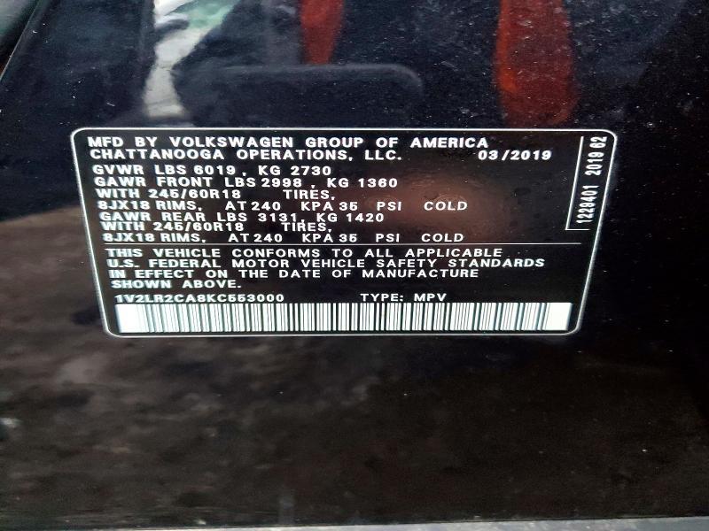 2019 Volkswagen Atlas se