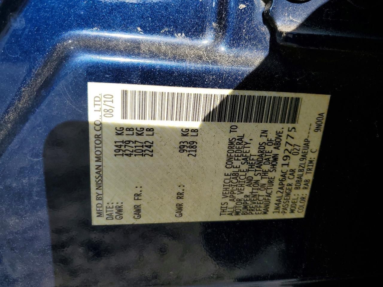 2010 Nissan Altima Base