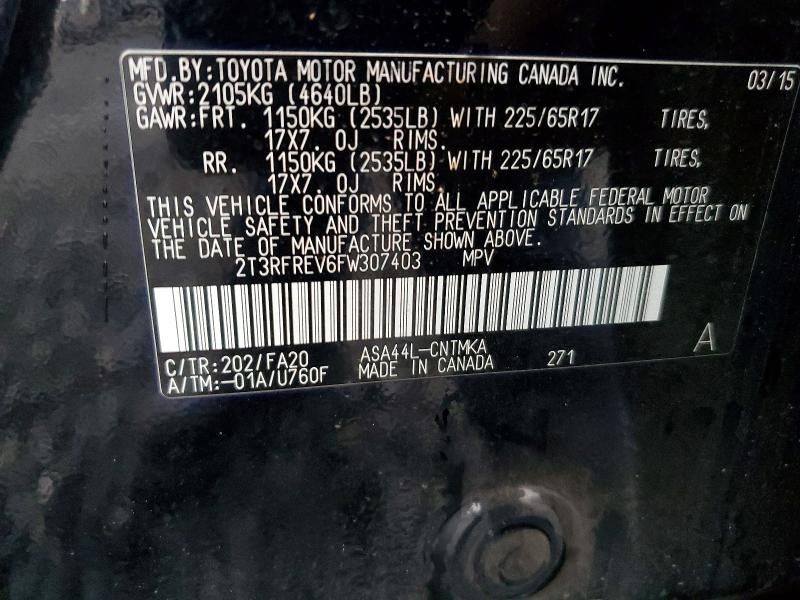 2015 Toyota Rav4 xle