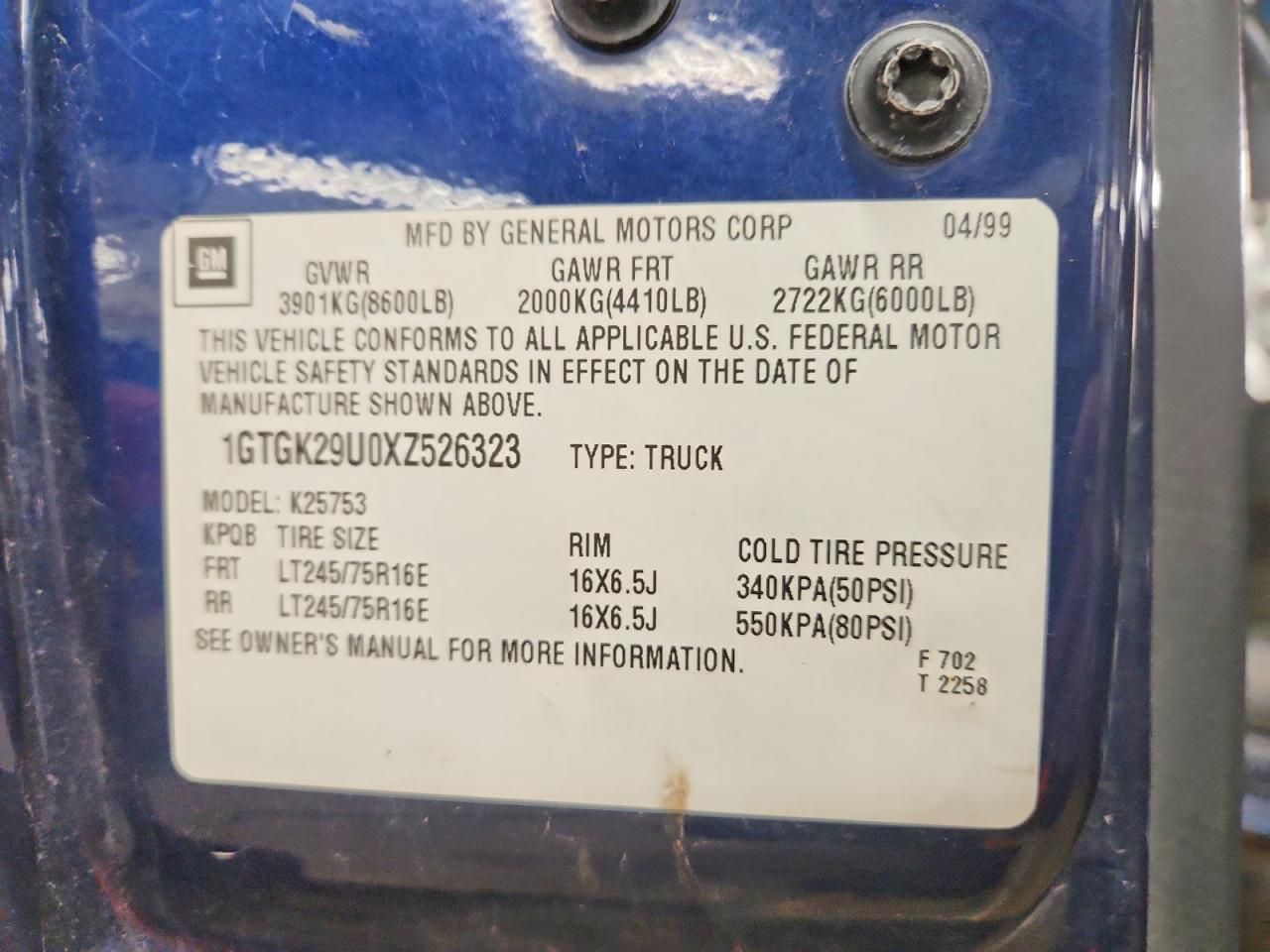 1999 GMC New Sierra K2500