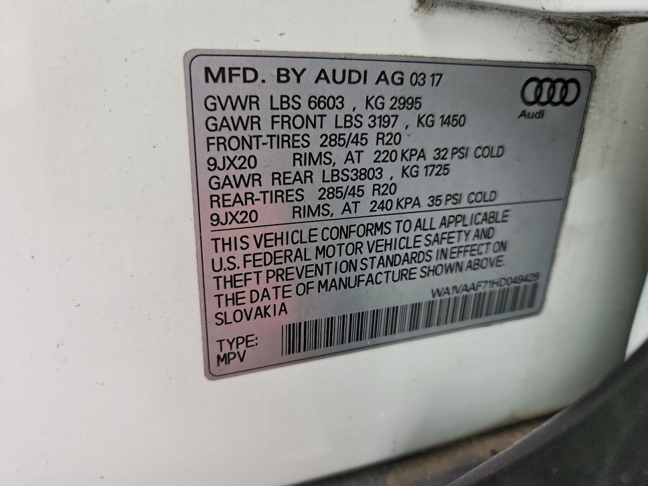 2017 Audi Q7 Prestige