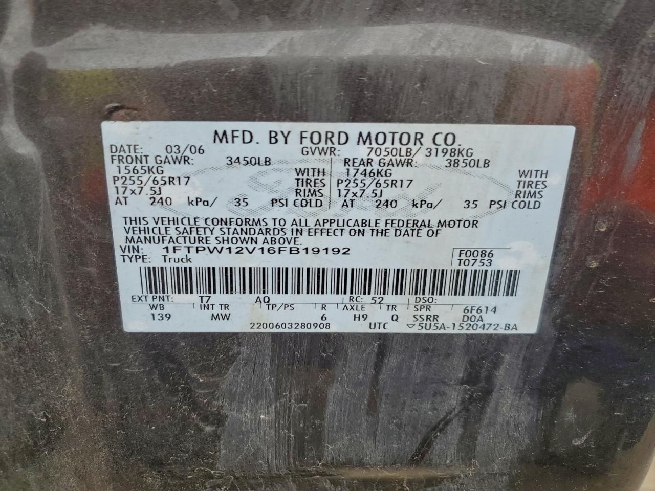 2006 Ford F150 Supercrew