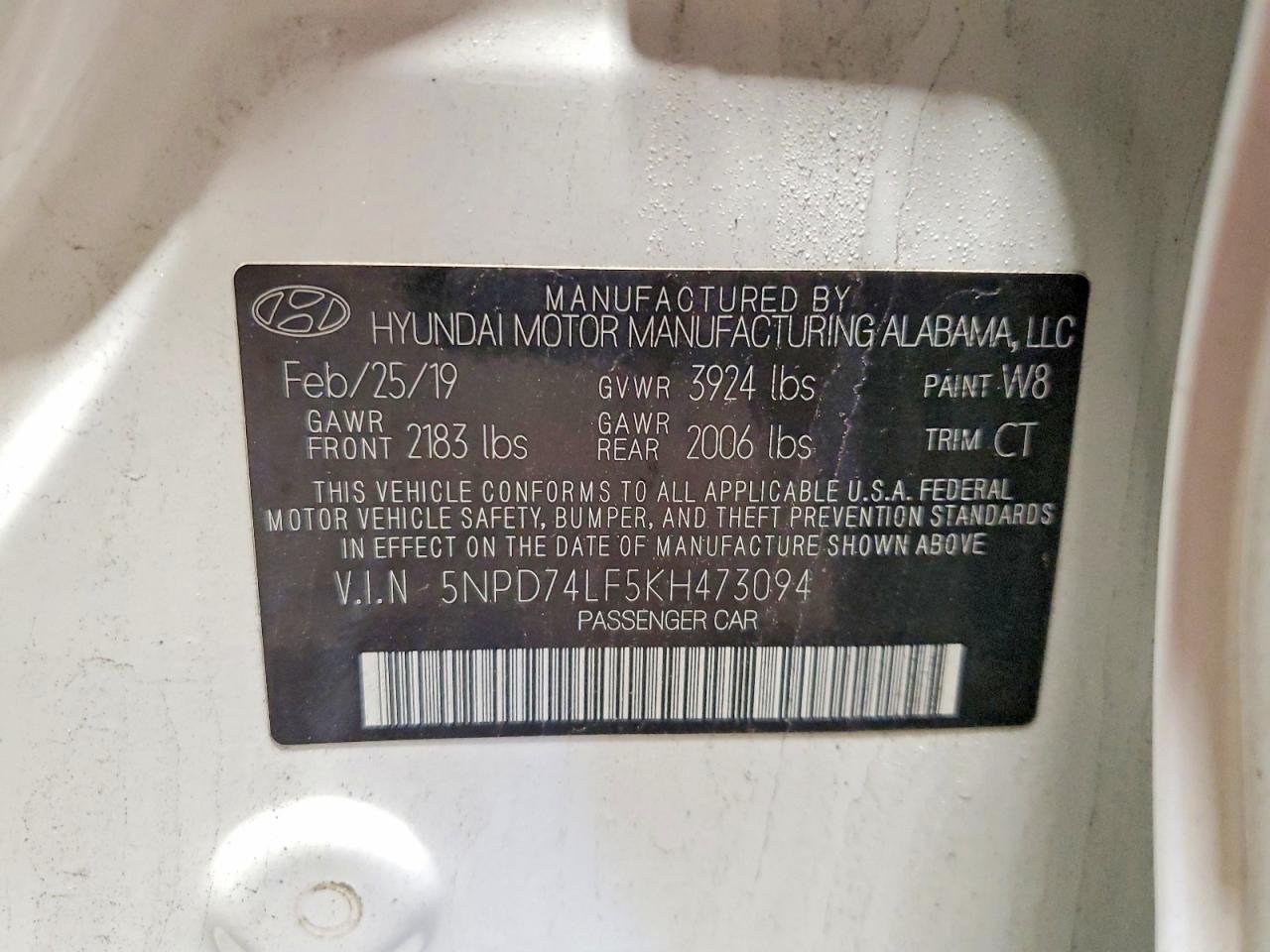 2019 Hyundai Elantra se