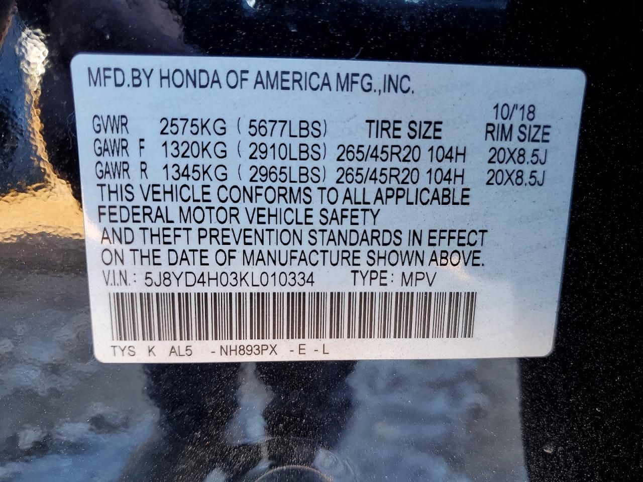 2019 Acura Mdx A-spec