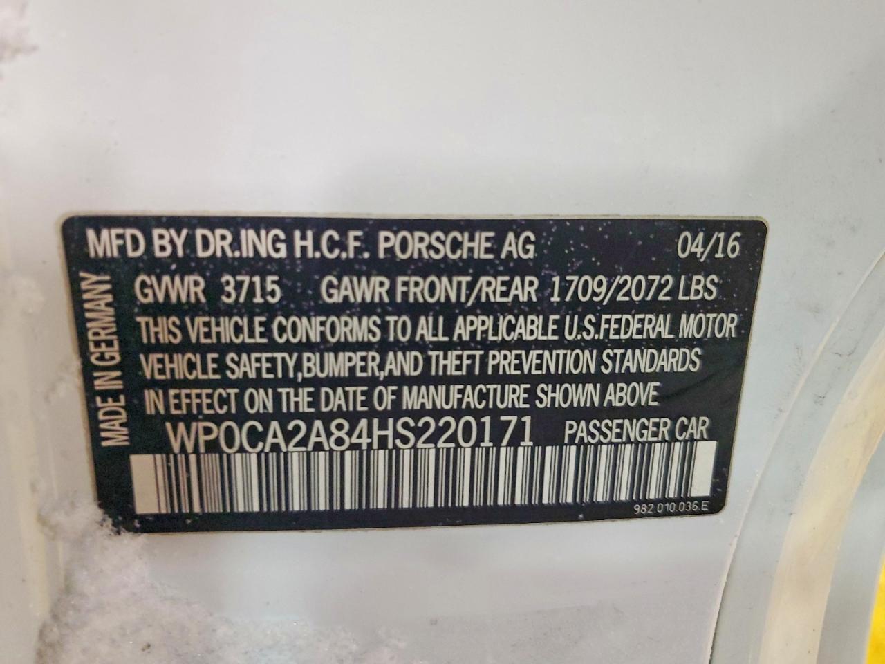 2017 Porsche Boxster