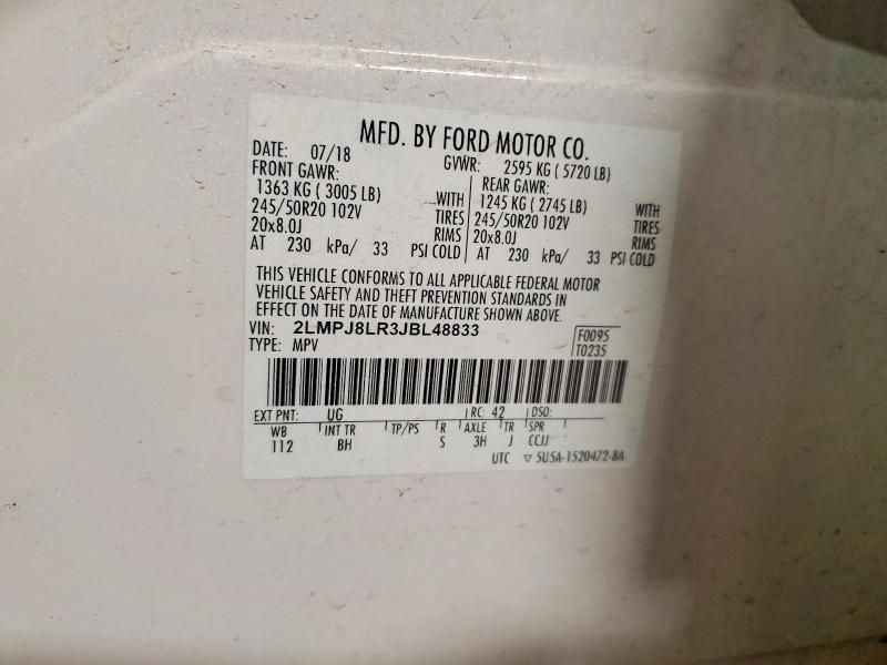 2018 Lincoln Mkx Reserve