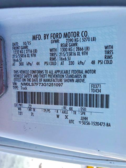 2016 Ford Transit Connect Delivery Van