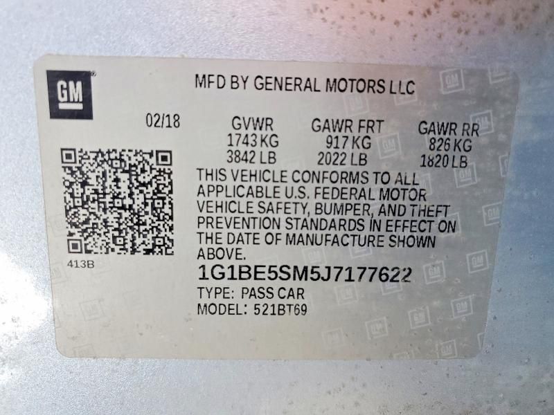 2018 Chevrolet Cruze lt