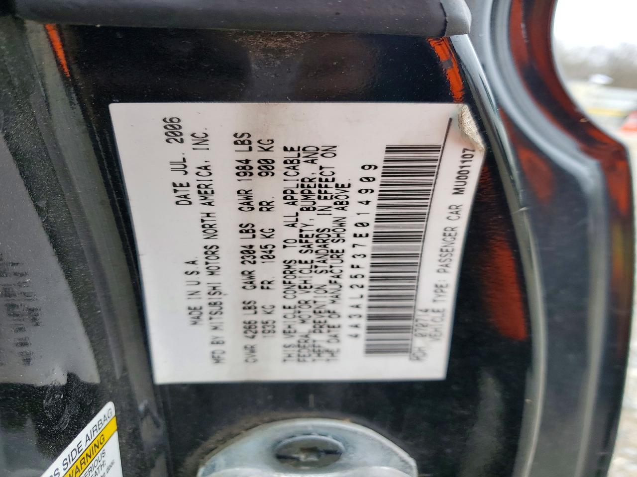 2007 Mitsubishi Eclipse Spyder gs