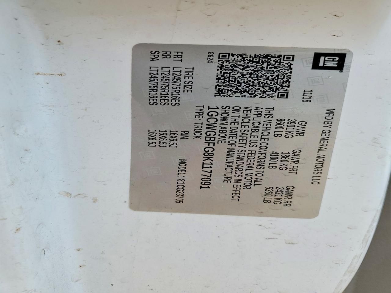 2019 Chevrolet Express 2500 Delivery van