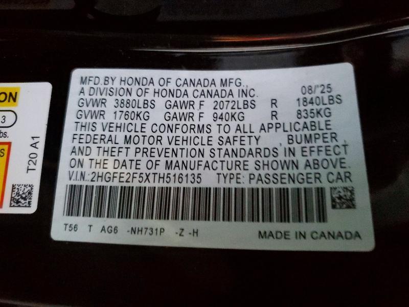 2026 Honda Civic Sport