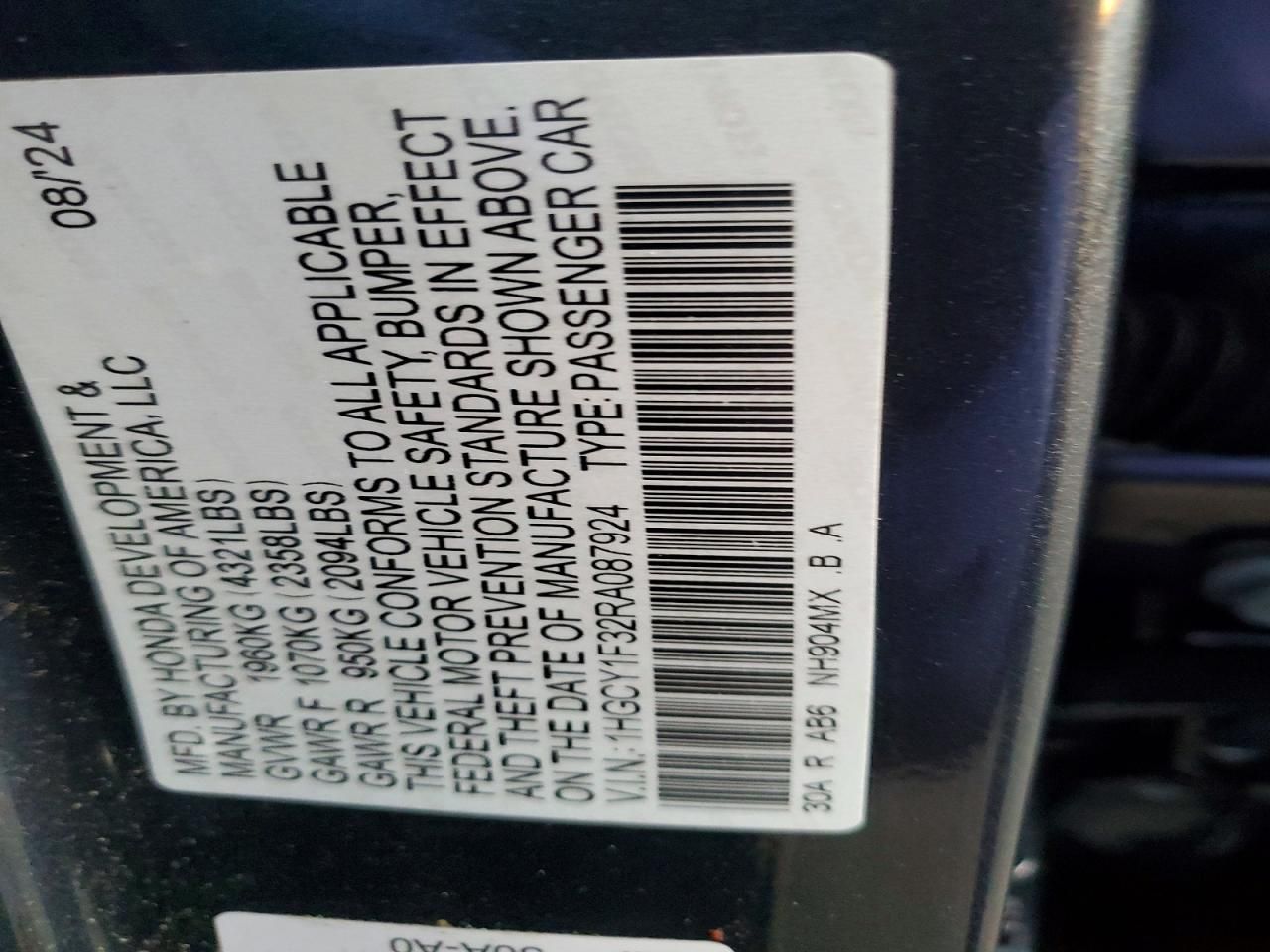 2024 Honda Accord ex