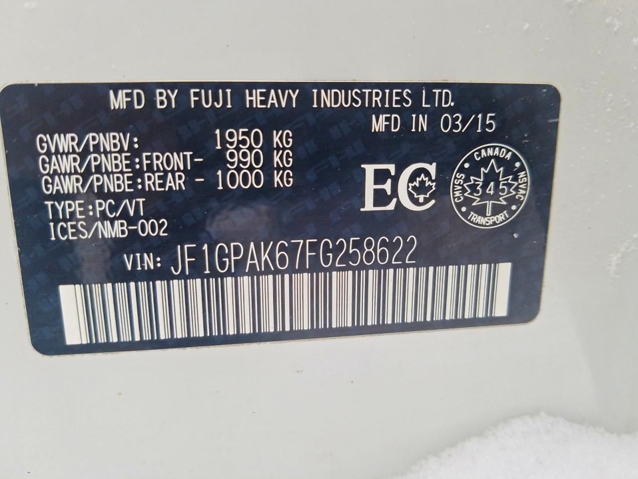 2015 Subaru Impreza Premium Plus