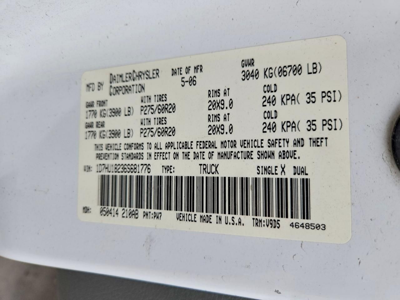 2006 Dodge Ram 1500 st