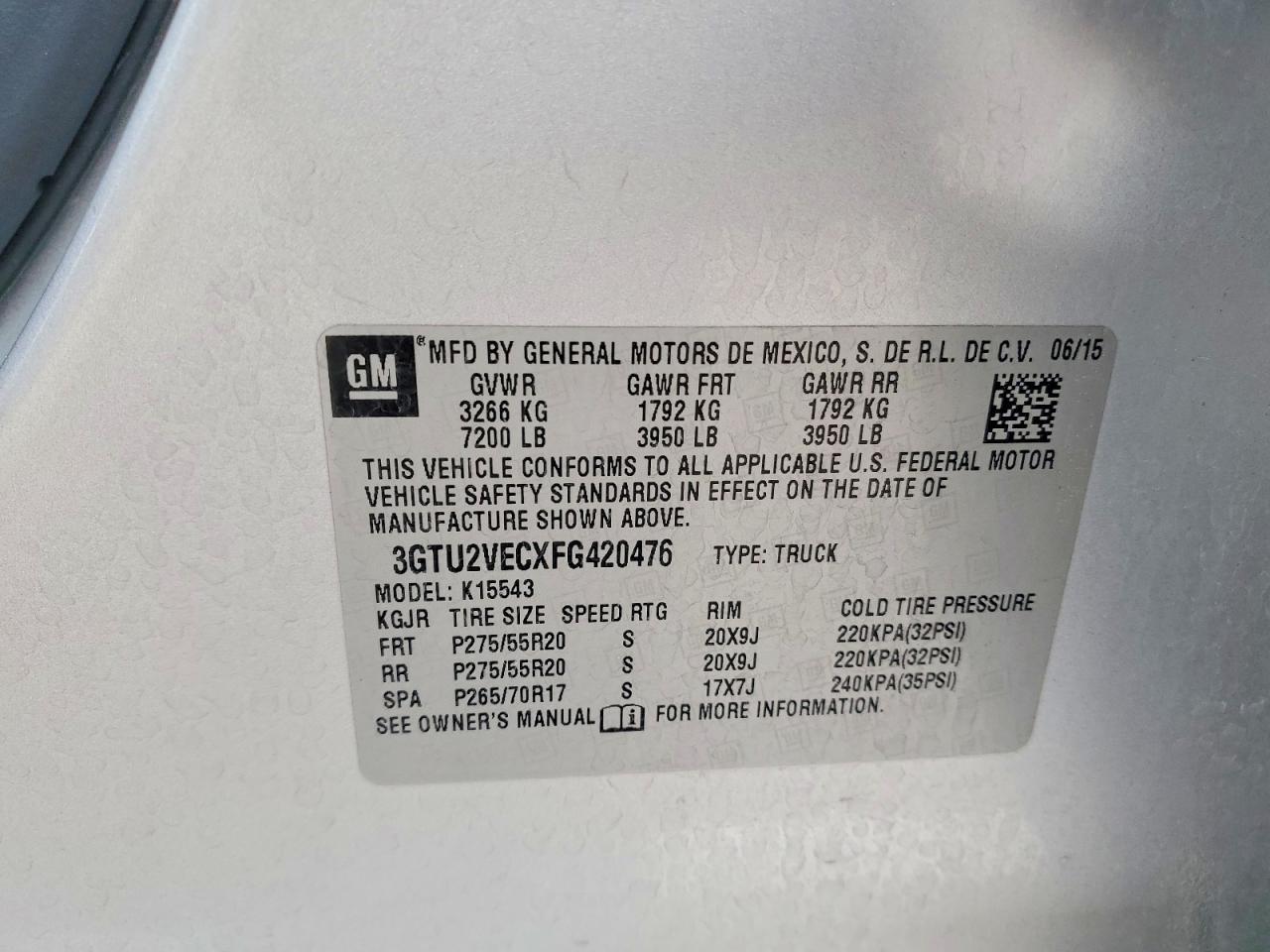 2015 GMC Sierra K1500 SLT