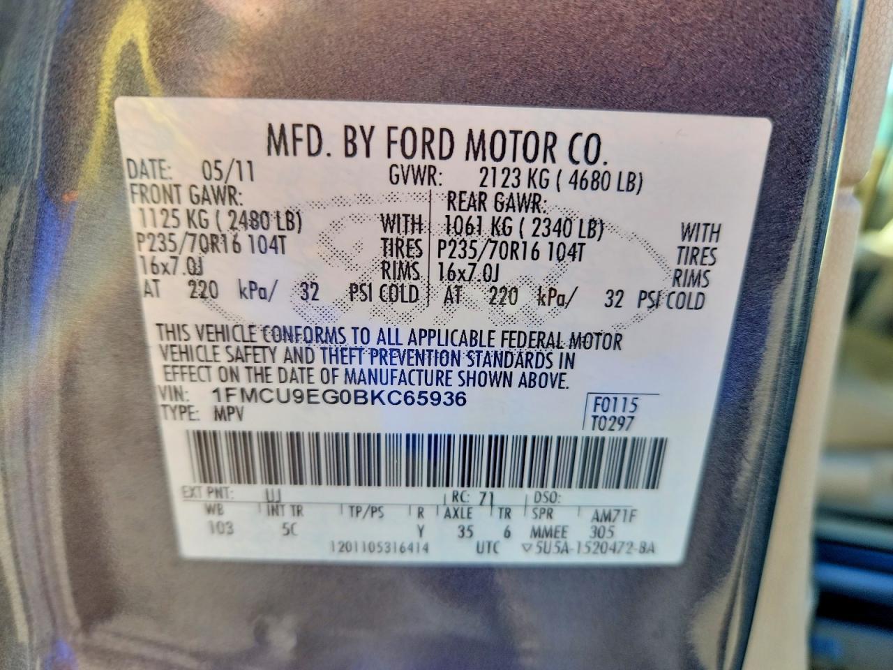 2011 Ford Escape Limited