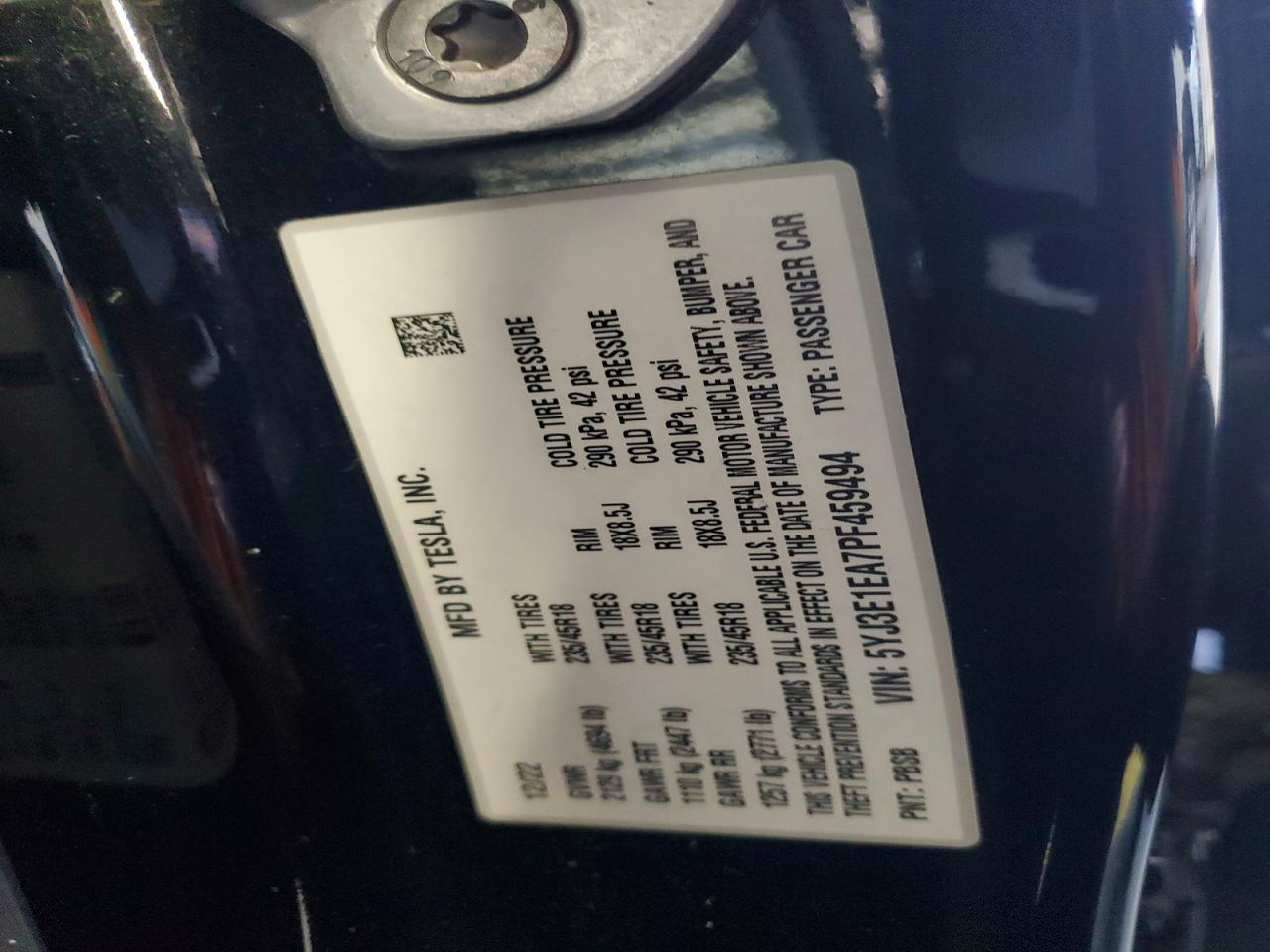 2023 Tesla Model 3