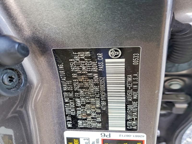 2015 Toyota Camry le