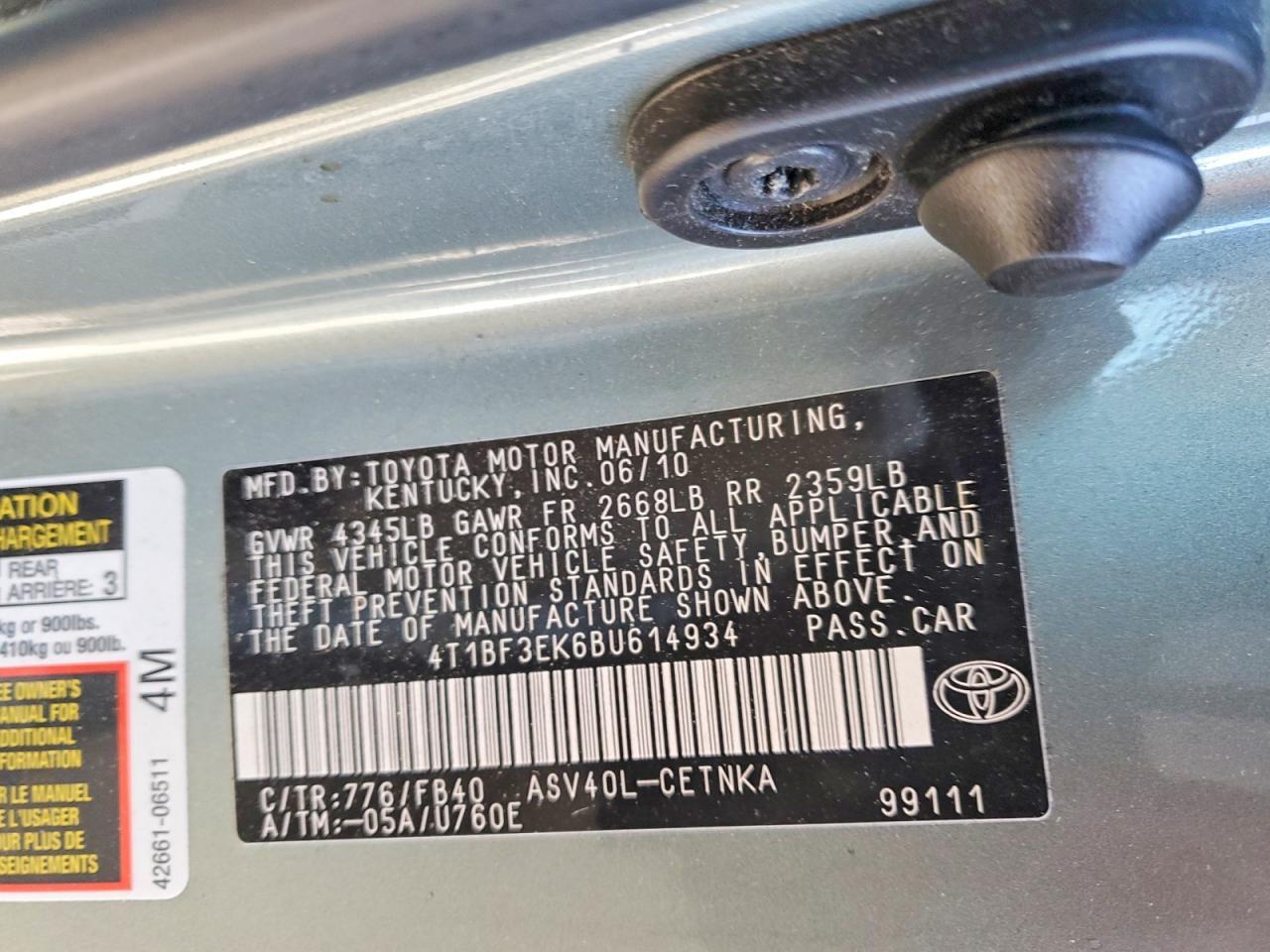 2011 Toyota Camry Base