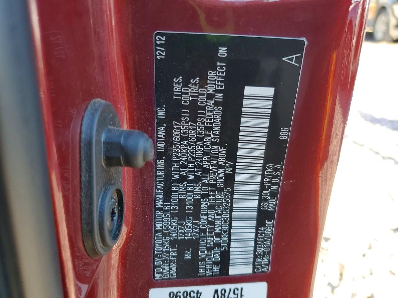 2013 Toyota Sienna le 8-passenger