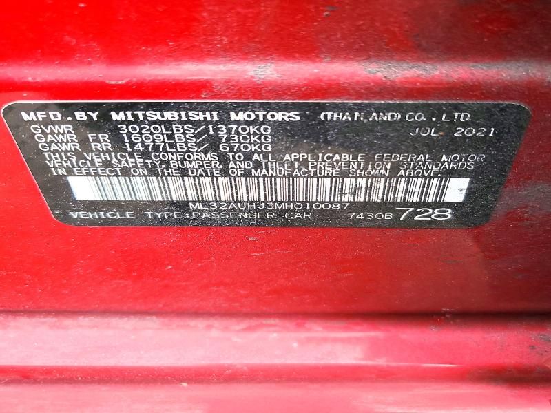 2021 Mitsubishi Mirage es