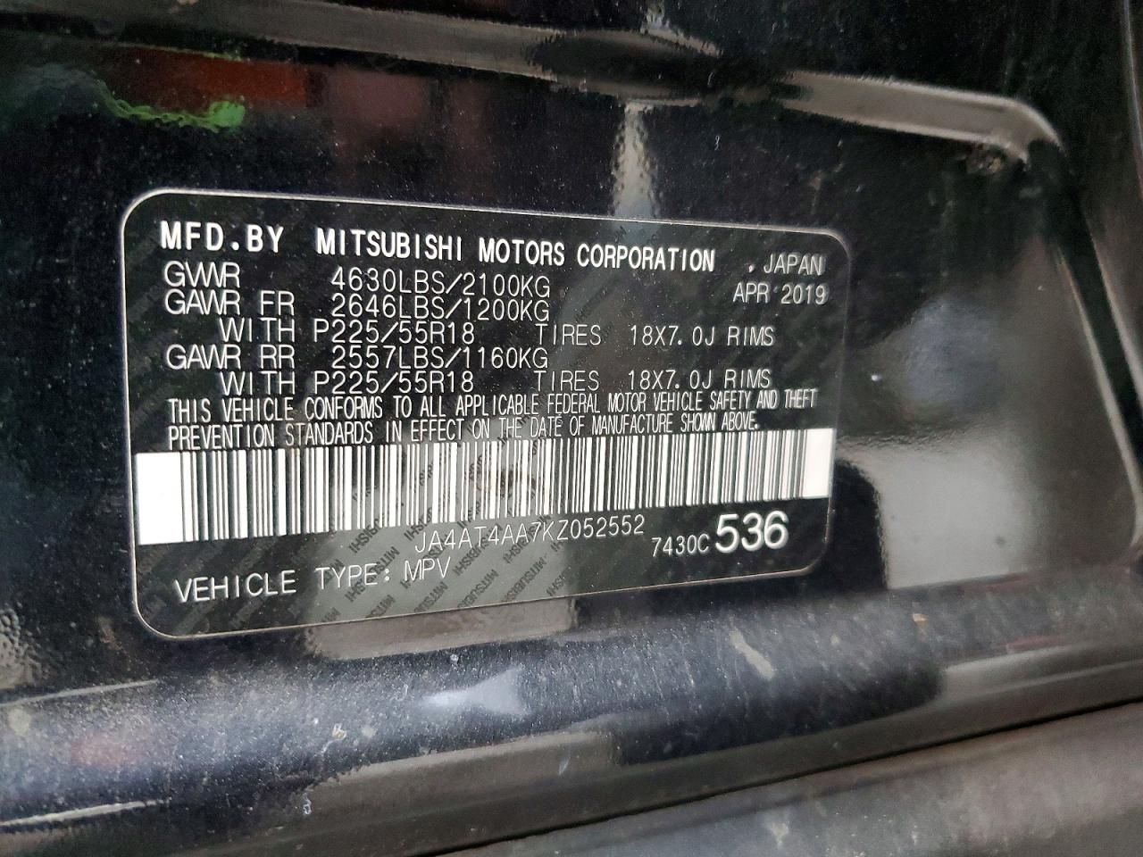 2019 Mitsubishi Eclipse Cross le