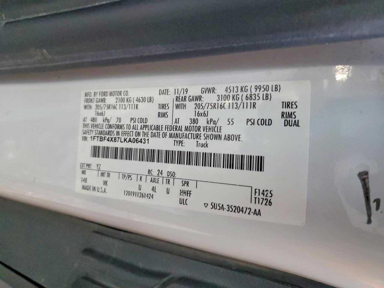 2020 Ford Transit T-350 HD