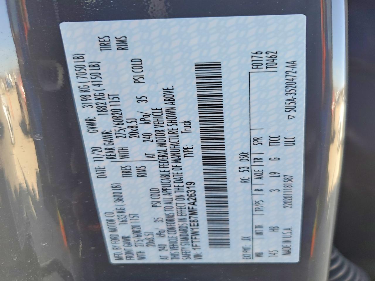 2021 Ford F150 Supercrew