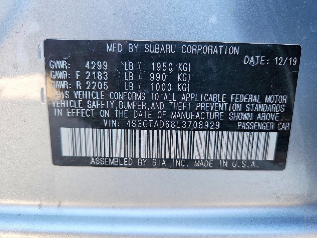 2020 Subaru Impreza Premium