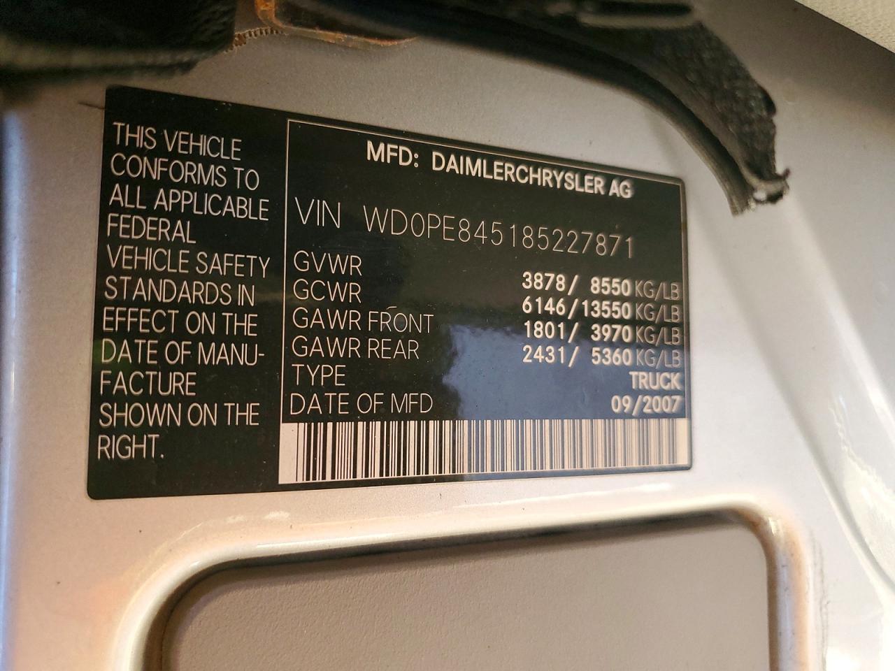 2008 Dodge Sprinter 2500 Utility / Service Van