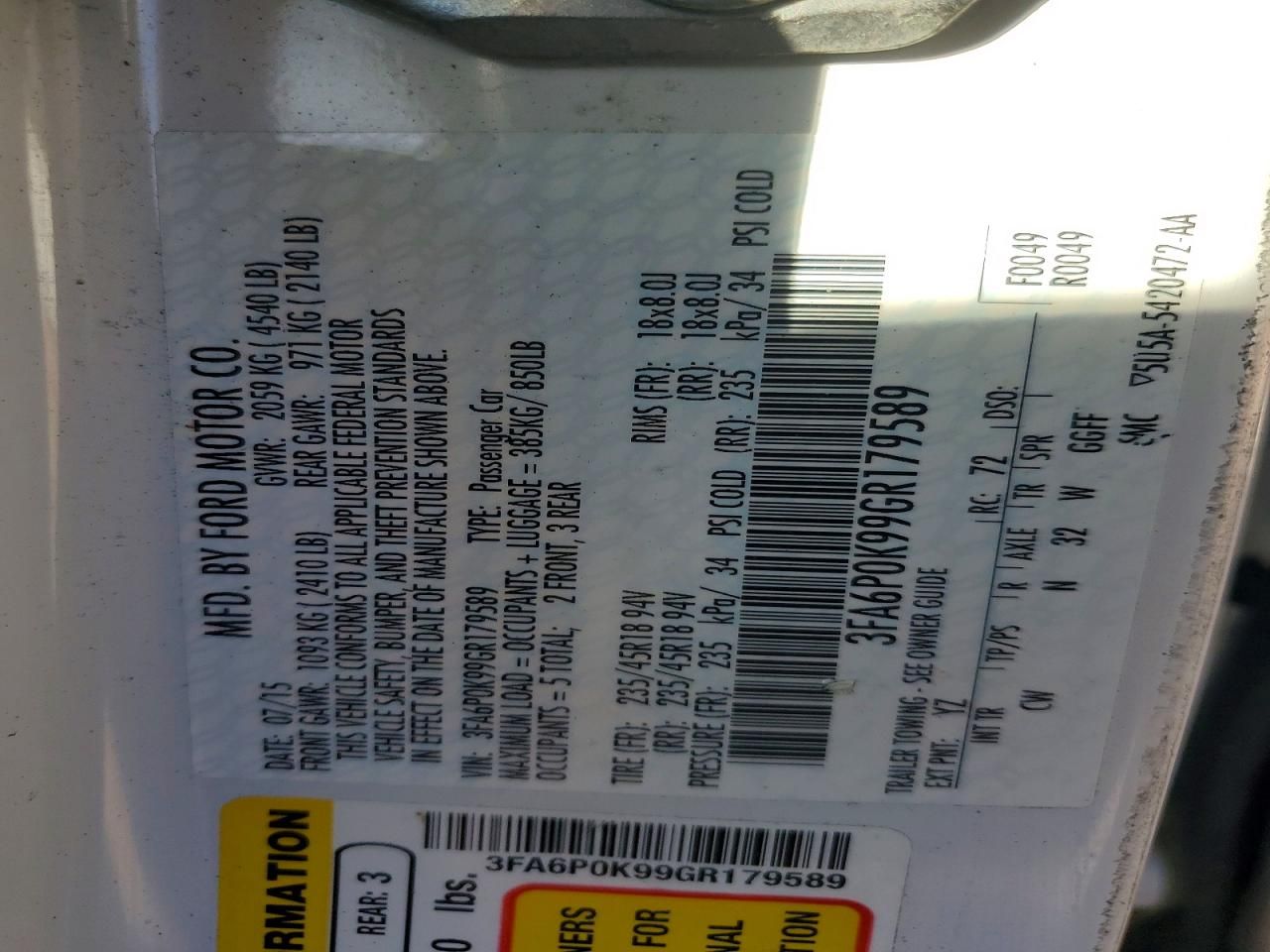 2016 Ford Fusion Titanium