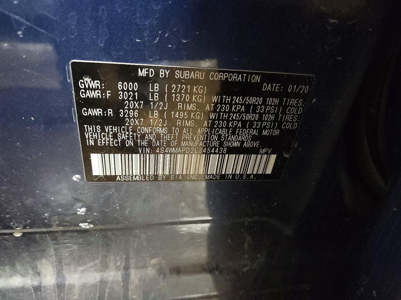 2020 Subaru Ascent Limited